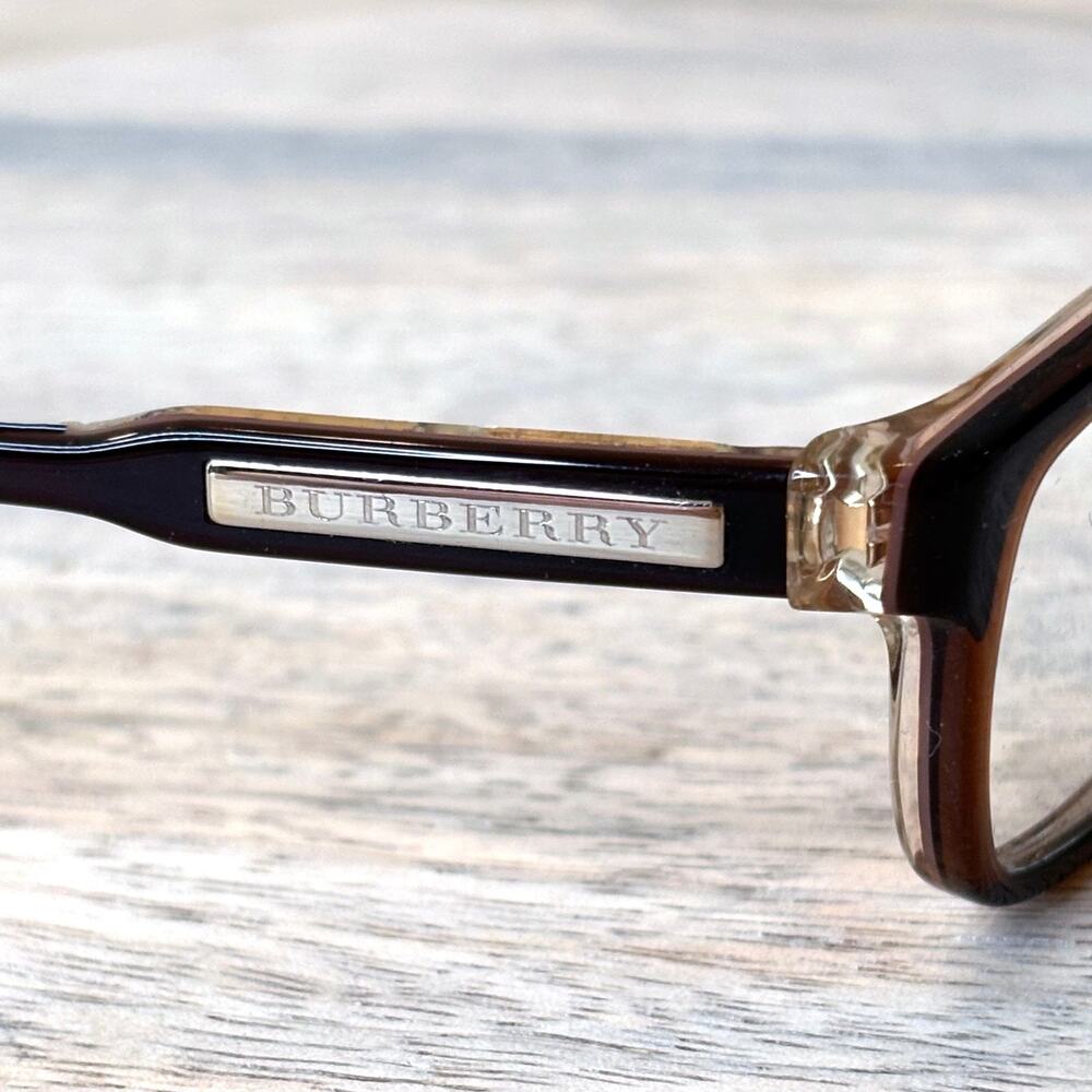 Authentic Burberry Eyeglasses B2004 3023 Brown Rectangular Frames Italy - Picture 5 of 11